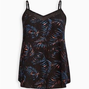 Torrid Size 2 Sophie Georgette Chiffon Inset Swing Cami